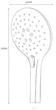 Keenware 3 Function Push Button Round Shower Handset