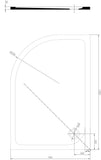 Keenware RH Offset Quadrant Shower Enclosure & Tray: 1200x900