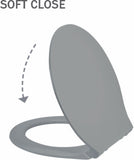 Keenware KTC-615 Admiral Quick Release Soft Close Toilet Seat: Grey