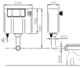 Keenware KTC-627 BTW Concealed Toilet Cistern