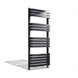 Keenware KTW-230 Anthracite Grey Designer Curved Flat Panel Towel Warmer Radiator: 1200x500mm