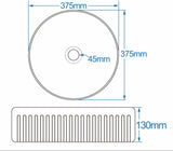 Keenware Fluted Round Vanity Countertop Basin