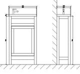 Keenware KVU-039CS Chelsea Cloakroom Vanity &amp; BTW Toilet Unit Set