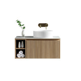 Keenware Windsor Countertop 800 Fluted Wall Hung Vanity Unit: