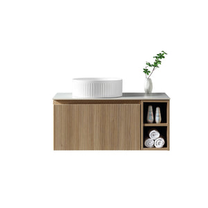 Keenware Windsor Countertop 800 Fluted Wall Hung Vanity Unit: