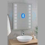 Keenware KBM-002 Vega LED Bathroom Mirror With Bluetooth Speakers, Demister & Shaver Socket