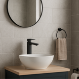 Keenware KBT-577 Lunar Mayfair Freestanding Tall Contemporary Basin Mixer Tap: Matt Black