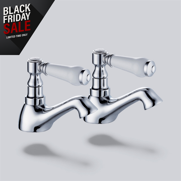 Keenware KBT-056 Surbiton ½” Traditional Ceramic Lever Basin Taps