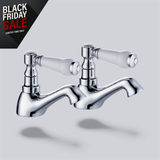 Keenware KBT-056 Surbiton ½” Traditional Ceramic Lever Basin Taps