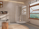 Keenware LH Offset Quadrant Shower Enclosure & Tray: 1200x900