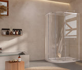 Keenware LH Offset Quadrant Shower Enclosure & Tray: 1200x900