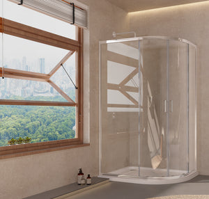 Keenware RH Offset Quadrant Shower Enclosure & Tray: 1200x900