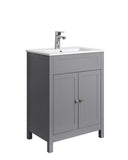 Keenware KVU-009 Chelsea Shaker Style Grey Vanity Unit With Twin Doors – 600mm