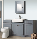 Keenware KVU-015 Kensington Grey Traditional Vanity Side Cupboard – 400mm