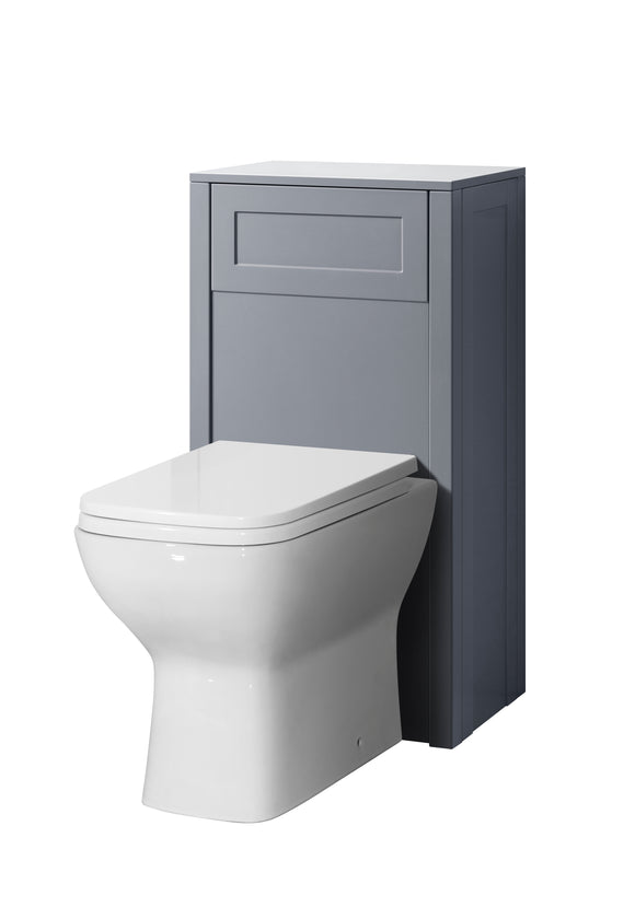 Keenware KVU-016 Grey Chelsea Shaker Style Back To Wall Toilet Unit