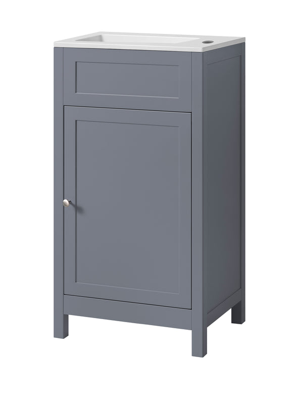 Keenware KVU-038 Grey Chelsea Shaker Style Cloakroom Vanity Unit – 460mm