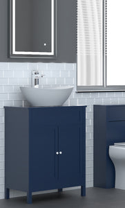 Keenware KVU-053B Chelsea Shaker Style Blue Vanity With Blue Counter Top & Chelsea Oval Sink