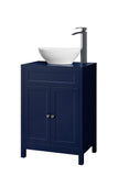 Keenware KVU-053B Chelsea Shaker Style Blue Vanity With Blue Counter Top & Chelsea Oval Sink