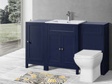 Keenware KVU-054 Sapphire Blue Chelsea Shaker Style Back To Wall Toilet Unit