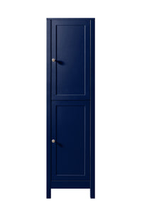 Keenware KVU-058 Sapphire Blue Chelsea Shaker Style Tall Bathroom Vanity Side Cupboard